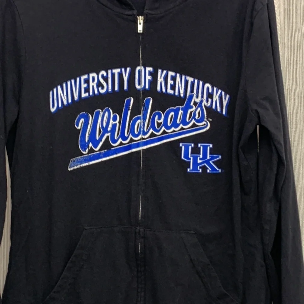 Soffe UK Wildcats University of Kentucky Full Zip Hoodie Lightweight Size L -EUC - Picture 2 of 11